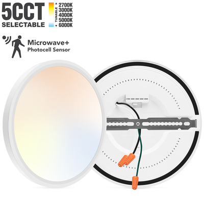 Smart Slim LED Ceiling Light - 5CCT & Microwave+Photocell Sensor