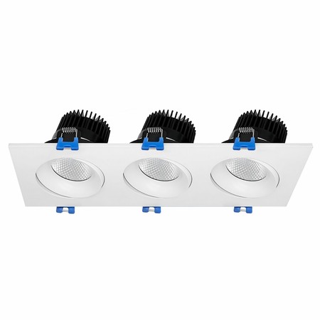 3.5" Square Triple-Head Pan & Non-Fixed Downlight